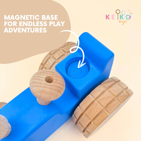 Wooden Tractor with a farmer