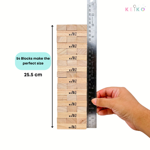 Wooden Tumbling Tower | Building blocks - 54 pieces