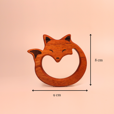 Wooden Teether-Fox & Dino