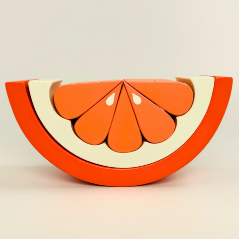 Wooden Orange Stacking Toy