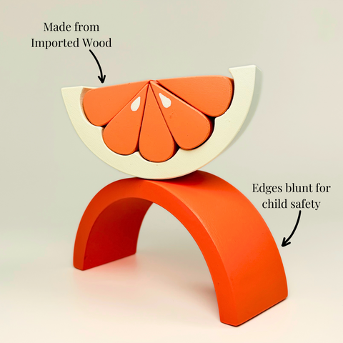 Wooden Orange Stacking Toy