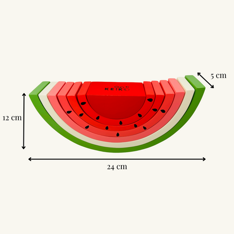 Wooden Watermelon Stacking Fruit Toy