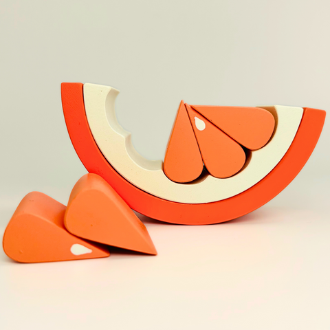 Wooden Orange Stacking Toy