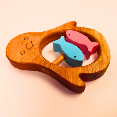 Wooden Rattle-Penguin