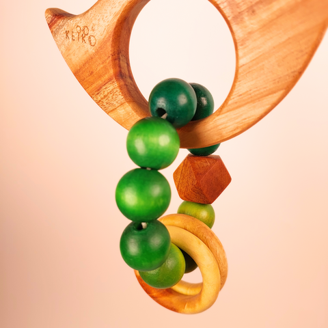 Wooden Rattle Ring- Bird