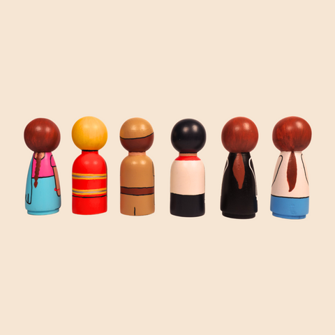 Wooden Peg dolls: Community Helpers