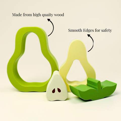 Wooden Pear Stacking Fruit Toy