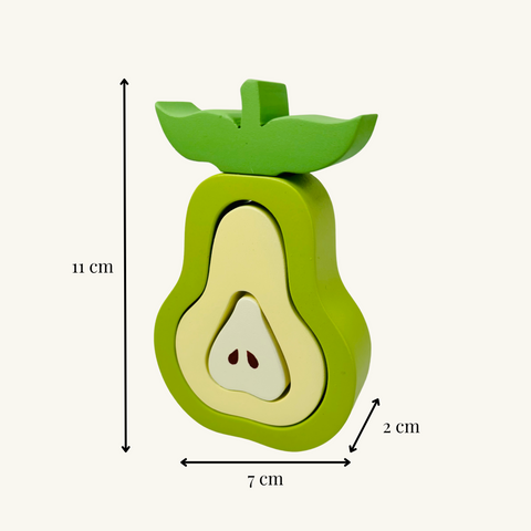 Wooden Pear Stacking Fruit Toy
