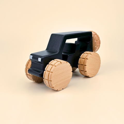 Keiko Wooden Jeep- Push Toy