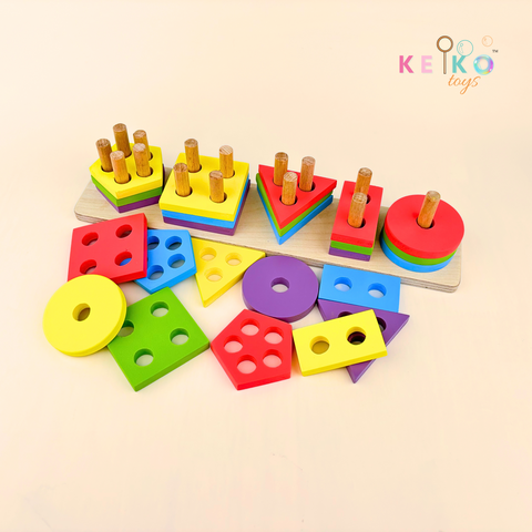 Wooden shape sorter