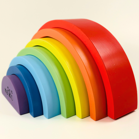 Wooden rainbow hot sale toy