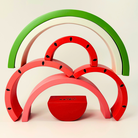 Wooden Watermelon Stacking Fruit Toy